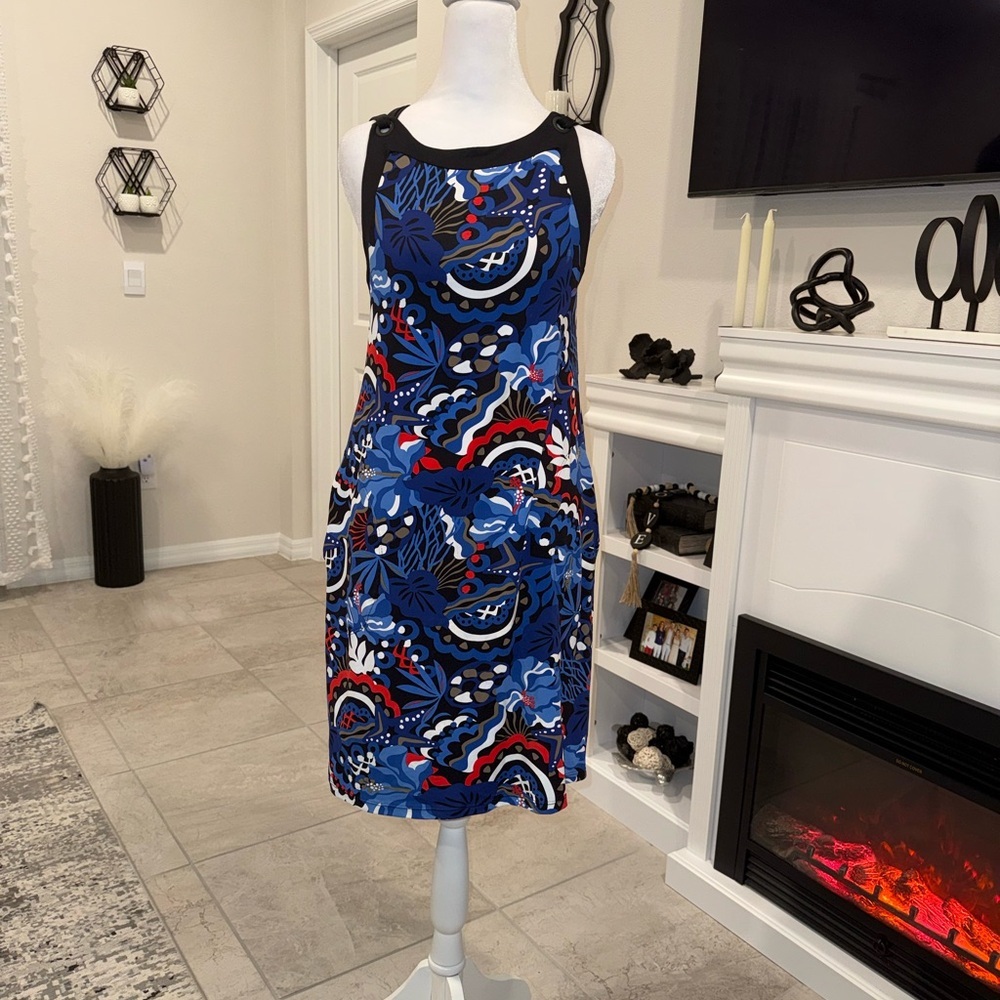 Tommy Bahama Blue and Red Beach Mini Dress Size Small